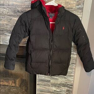 Polo by Ralph Lauren Black and Red Kids Puffer Jacket